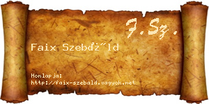 Faix Szebáld névjegykártya